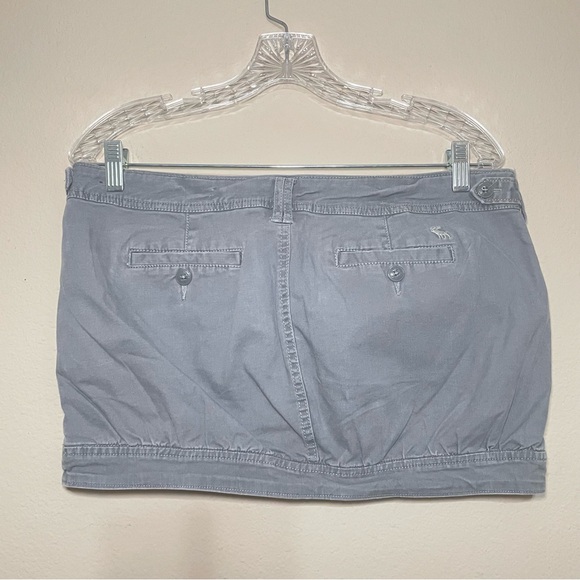 Abercrombie and Fitch Y2K Vintage Micro Mini Utility Bubble‎ Skirt Size 8 Gray - Picture 2 of 7